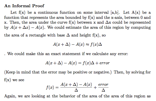 informal Proof
